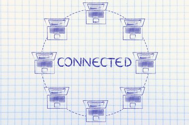 dizüstü bilgisayarlar için daire şeklinde bir ağa bağlı