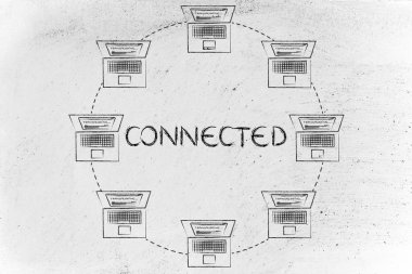 dizüstü bilgisayarlar için daire şeklinde bir ağa bağlı