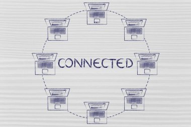 dizüstü bilgisayarlar için daire şeklinde bir ağa bağlı