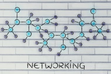 soyut parlayan ağ illüstrasyon metin ile ağ