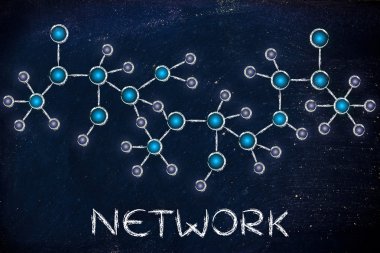 soyut parlayan ağ illüstrasyon metin ağ ile