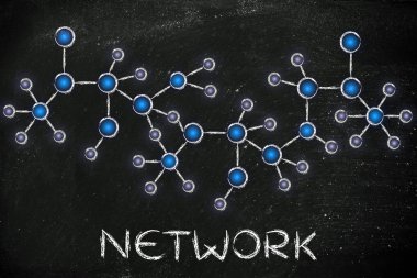 soyut parlayan ağ illüstrasyon metin ağ ile