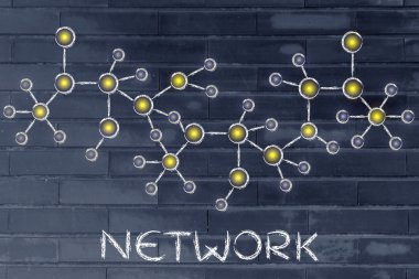 soyut parlayan ağ illüstrasyon metin ağ ile