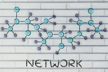 soyut parlayan ağ illüstrasyon metin ağ ile