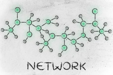 soyut parlayan ağ illüstrasyon metin ağ ile