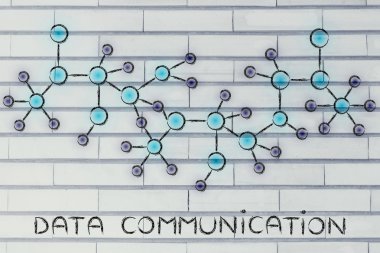 veri iletişim illüstrasyon