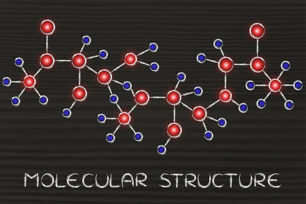 chemistry inspired illustration with text Molecular Structure