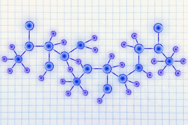 抽象的发光网络图 — 图库照片