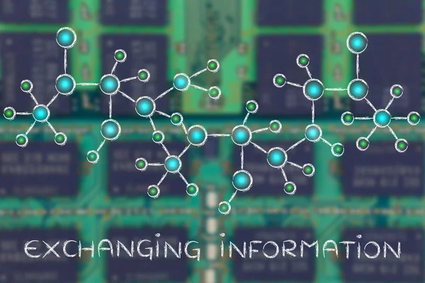 Ilustración del intercambio de información —  Fotos de Stock