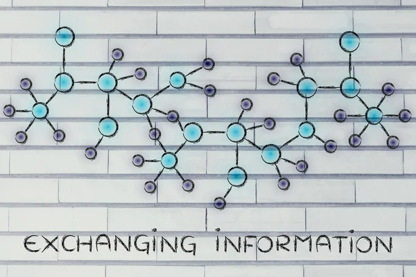 Illustration des Informationsaustauschs — Stockfoto