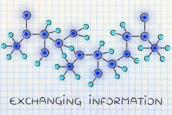 Ilustración del intercambio de información —  Fotos de Stock