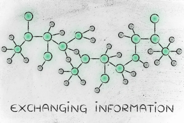 Ilustración del intercambio de información —  Fotos de Stock