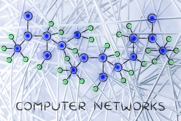 Illustrazione delle reti informatiche — Foto Stock