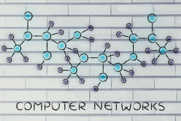 Εικονογράφηση των δικτύων ηλεκτρονικών υπολογιστών — Φωτογραφία Αρχείου