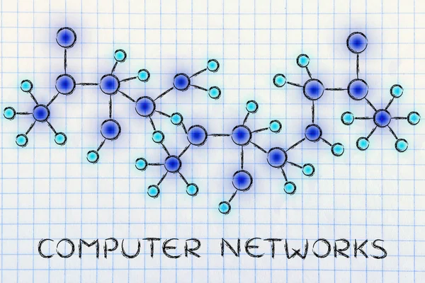 Иллюстрация компьютерных сетей — стоковое фото