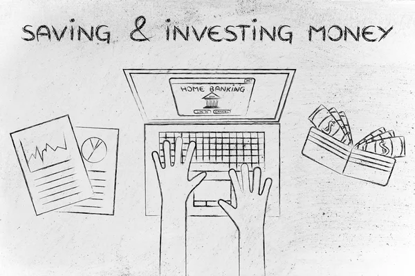 Concept of saving & investing money — Stock Photo, Image