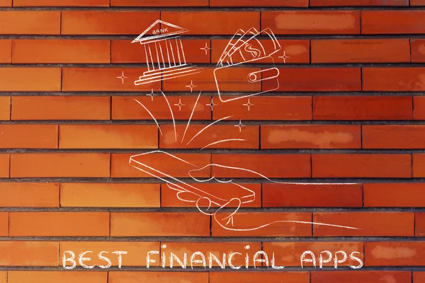En iyi finansal apps kavramı — Stok fotoğraf