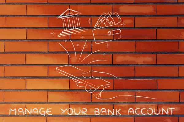 Concetto di gestire il tuo conto bancario — Foto Stock