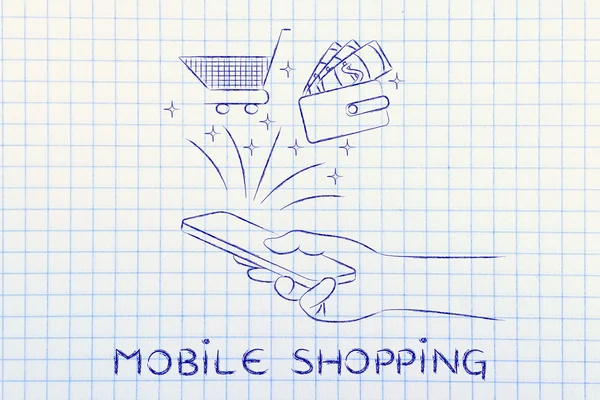 Concetto di mobile shopping — Foto Stock