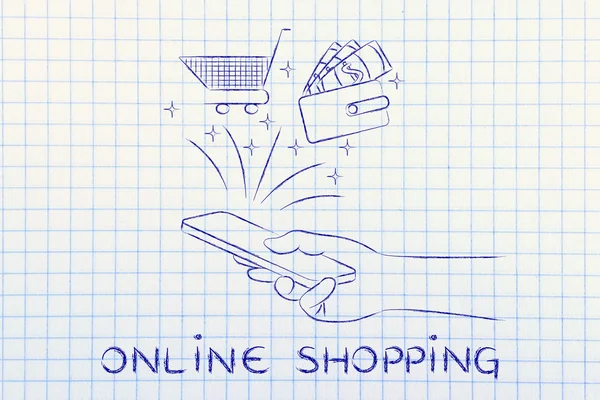 Concetto di shopping online — Foto Stock