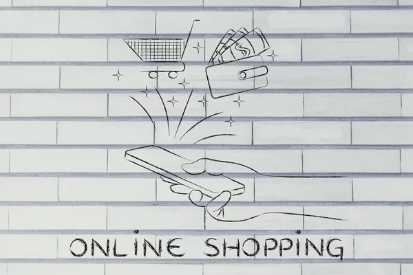 Conceito de compras online — Fotografia de Stock