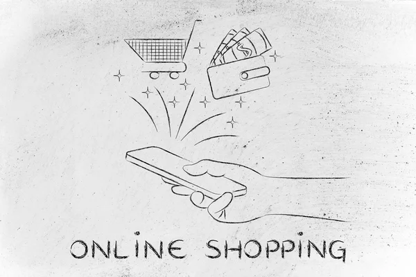 Concetto di shopping online — Foto Stock