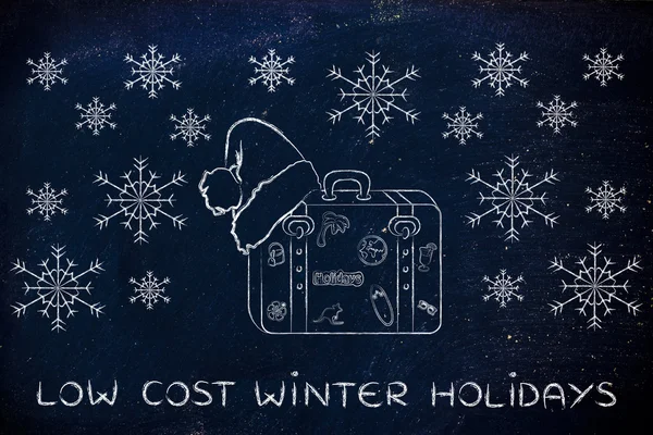 低コスト冬季休暇の概念 — ストック写真
