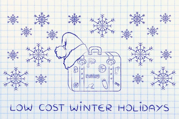 Concept de vacances d'hiver low cost — Photo