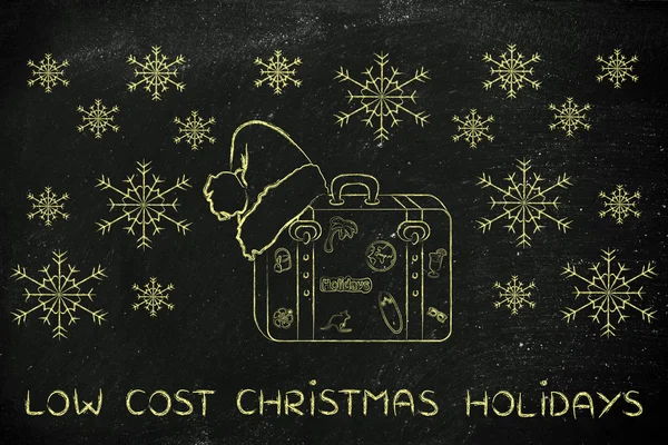 Begreppet låg kostnad julhelgen — Stockfoto