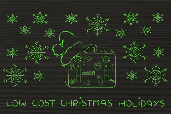 Concetto di vacanze di Natale low cost — Foto Stock