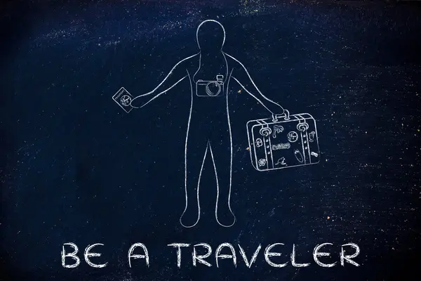 Concept of be a traveler — Stock Photo, Image