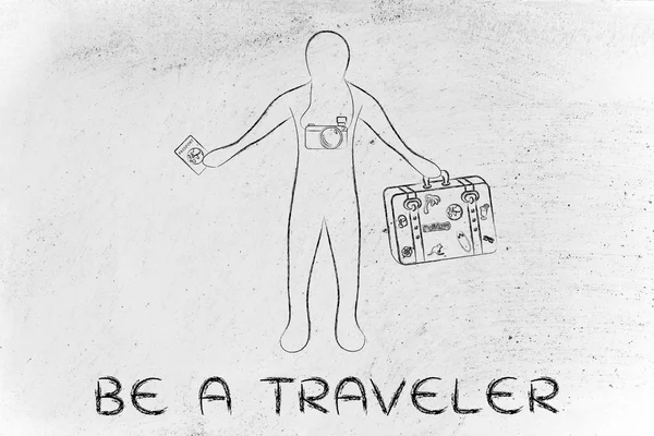 Concept of be a traveler — Stock Photo, Image