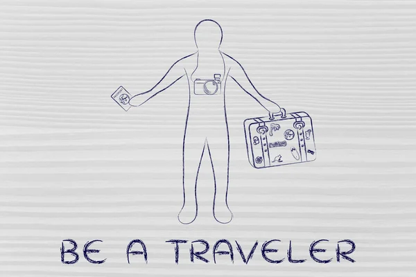 Concept d'être un voyageur — Photo