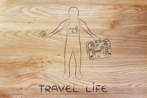Η έννοια της ζωής Travel — Φωτογραφία Αρχείου