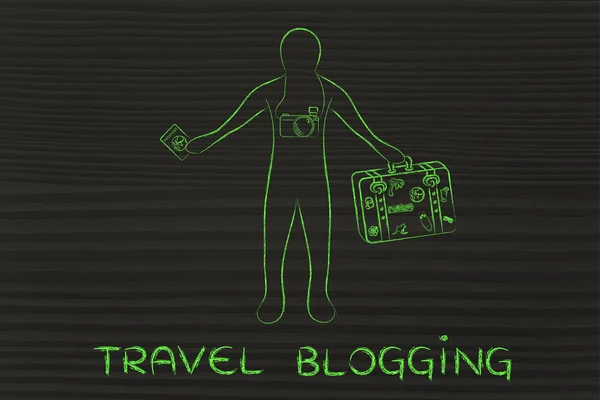 Seyahat blogging kavramı — Stok fotoğraf