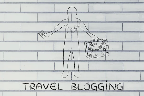 Concept de blogging de voyage — Photo