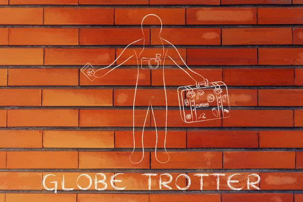Konzept des Globetrotters — Stockfoto