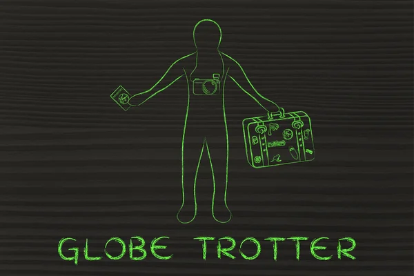 Globe trotter kavramı — Stok fotoğraf