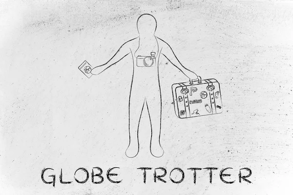 Concetto di globo trotter — Foto Stock