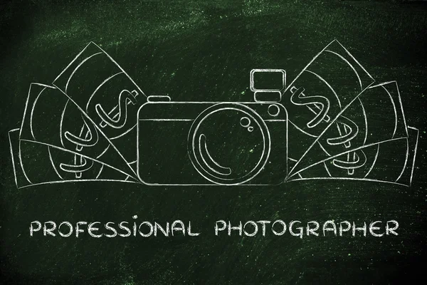 Concept of professional photographer — Stock Photo, Image