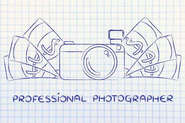 Concepto de fotógrafo profesional — Foto de Stock