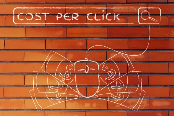 Concetto di costo per click — Foto Stock