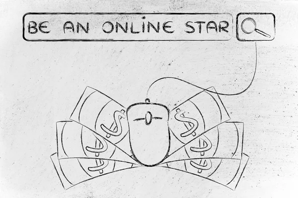 Concept of be an online star — Stock Photo, Image