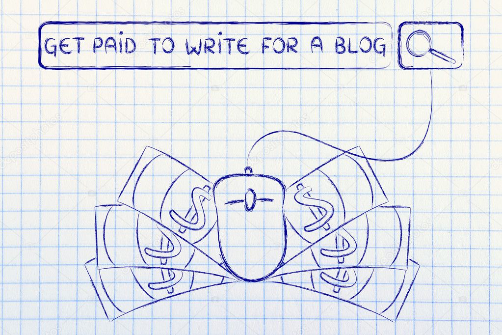 get paid to write for a blog illustration