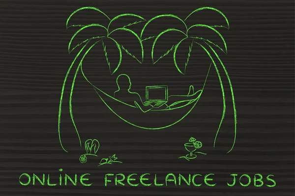 concept of online freelance jobs