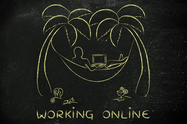 Concept of working online — Stock Photo, Image