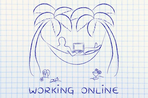 Концепция работы онлайн — стоковое фото