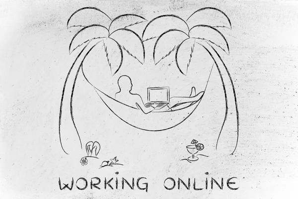 Concept of working online — Stock Photo, Image