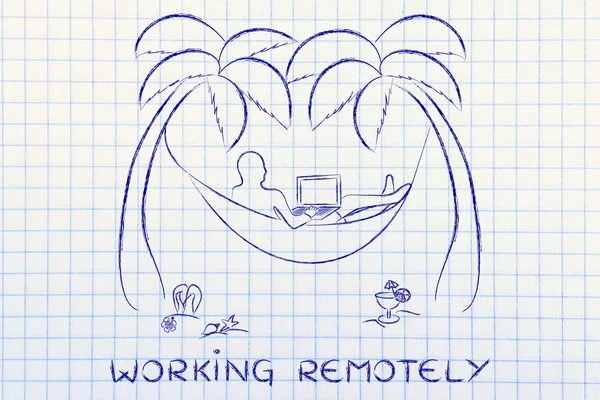 Concepto de trabajo remoto — Foto de Stock