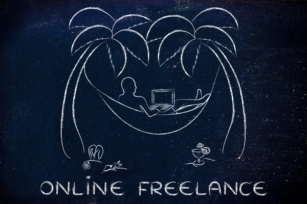 Concept de freelance en ligne — Photo